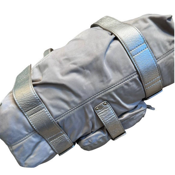 Michael Kors Champagne Gold Mini Duffel Satchel Hand Bag - Picture 9 of 10